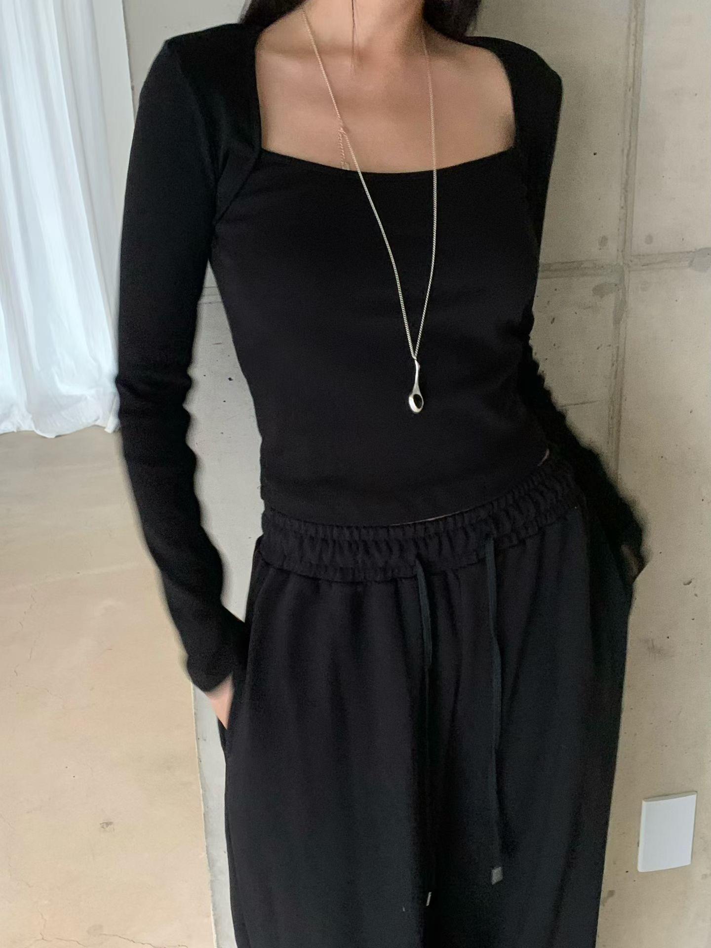 小性感寬領棉質上衣